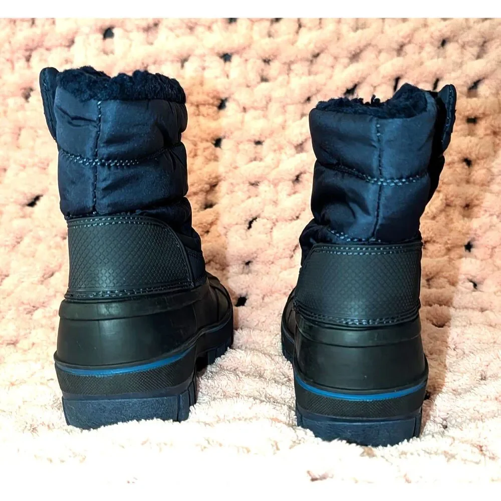 Lands' End Waterproof Unisex Kids Snow Boots Insulated Fleece Lined Size 8 C